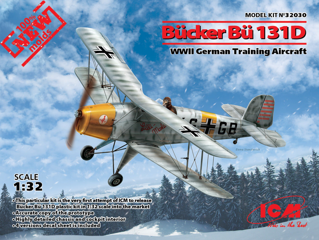 ICM 1/32nd scale Bucker Bu 131D German Training Aircraft