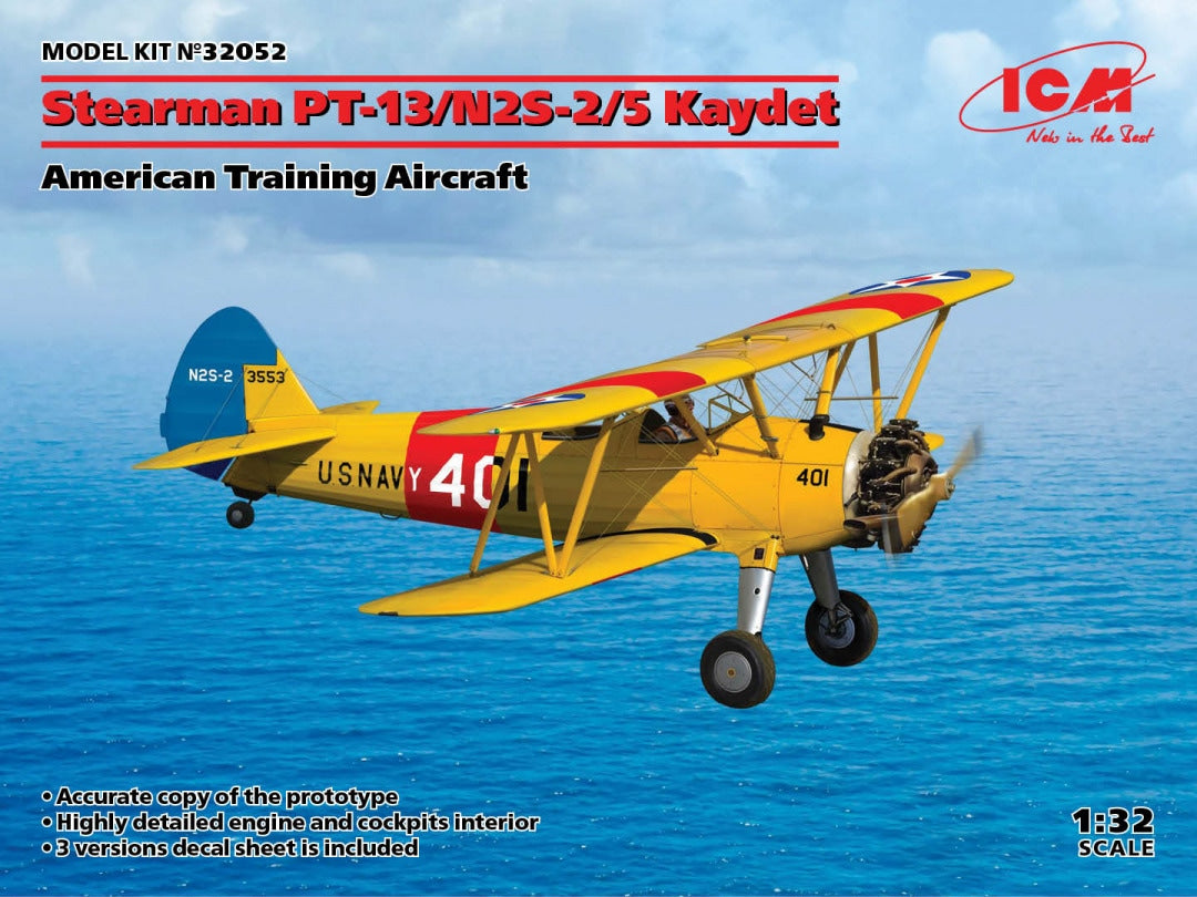ICM 1/32nd scale Stearman PT-13/N25-2/5 Kaydet