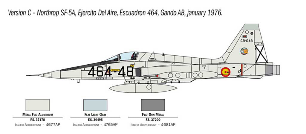 Italeri 1/72nd scale F-5A Freedom Fighter