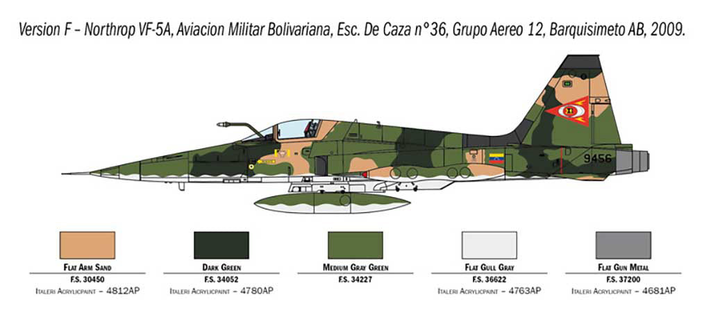Italeri 1/72nd scale F-5A Freedom Fighter