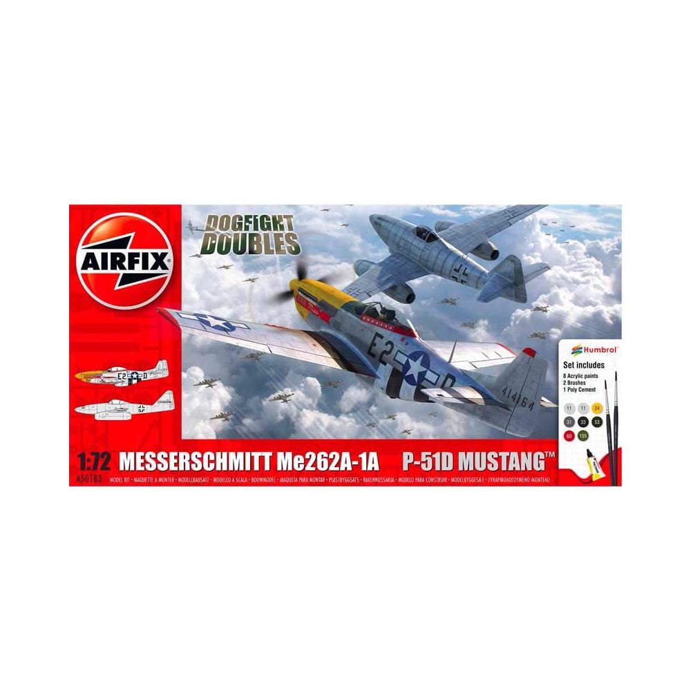 Airfix 1/72nd scale Dogfight Doubles - Messerschmitt Me262 & P-51D Mustang