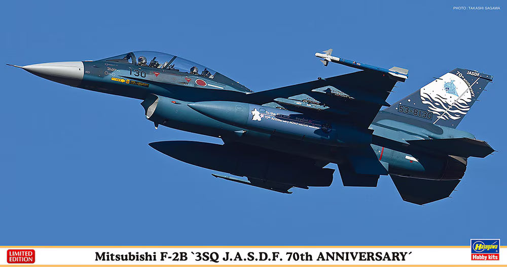 Hasegawa 1/48th scale Mitsubishi F-2B 3 Sq JASDF 70th Anniversary