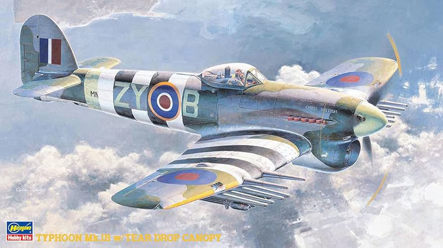 Hasegawa 1/48th scale Typhoon Mk.1b w/ tear drop canopy