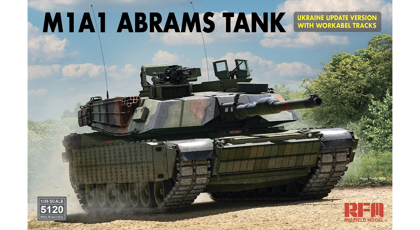 Ryefield Model 1/35th scale M1A1 Abrams Tank Ukraine Update Version