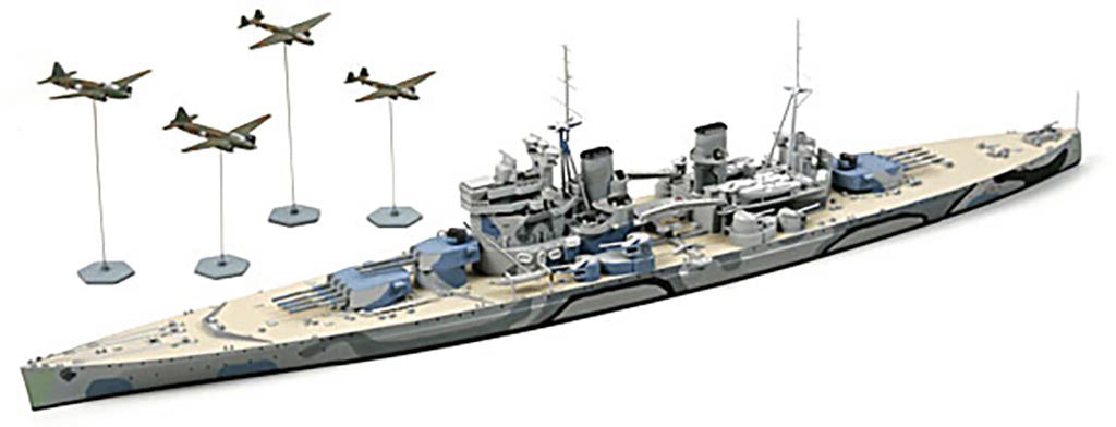 Tamiya 1/700th scale - HMS Prince of Wales Battleship (Battle of Malaya)