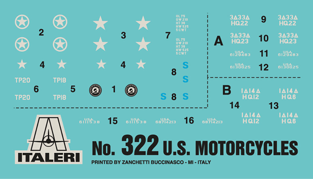 Italeri 1/35th scale US Motorcycles WW2 D Day
