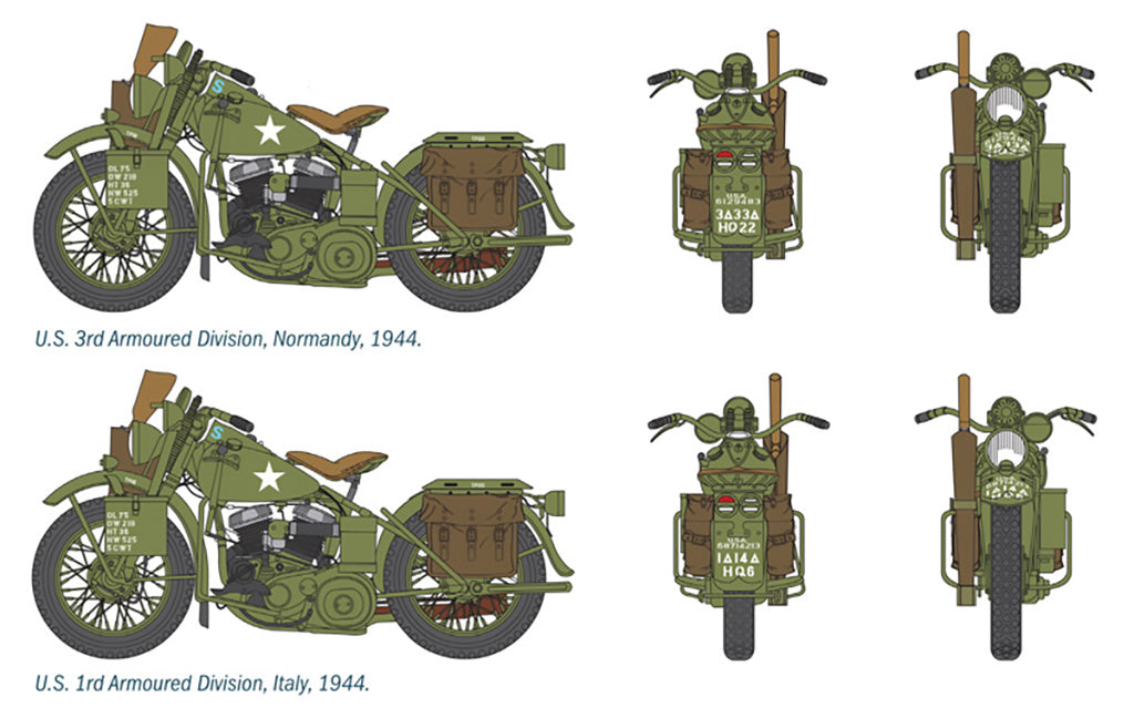 Italeri 1/35th scale US Motorcycles WW2 D Day