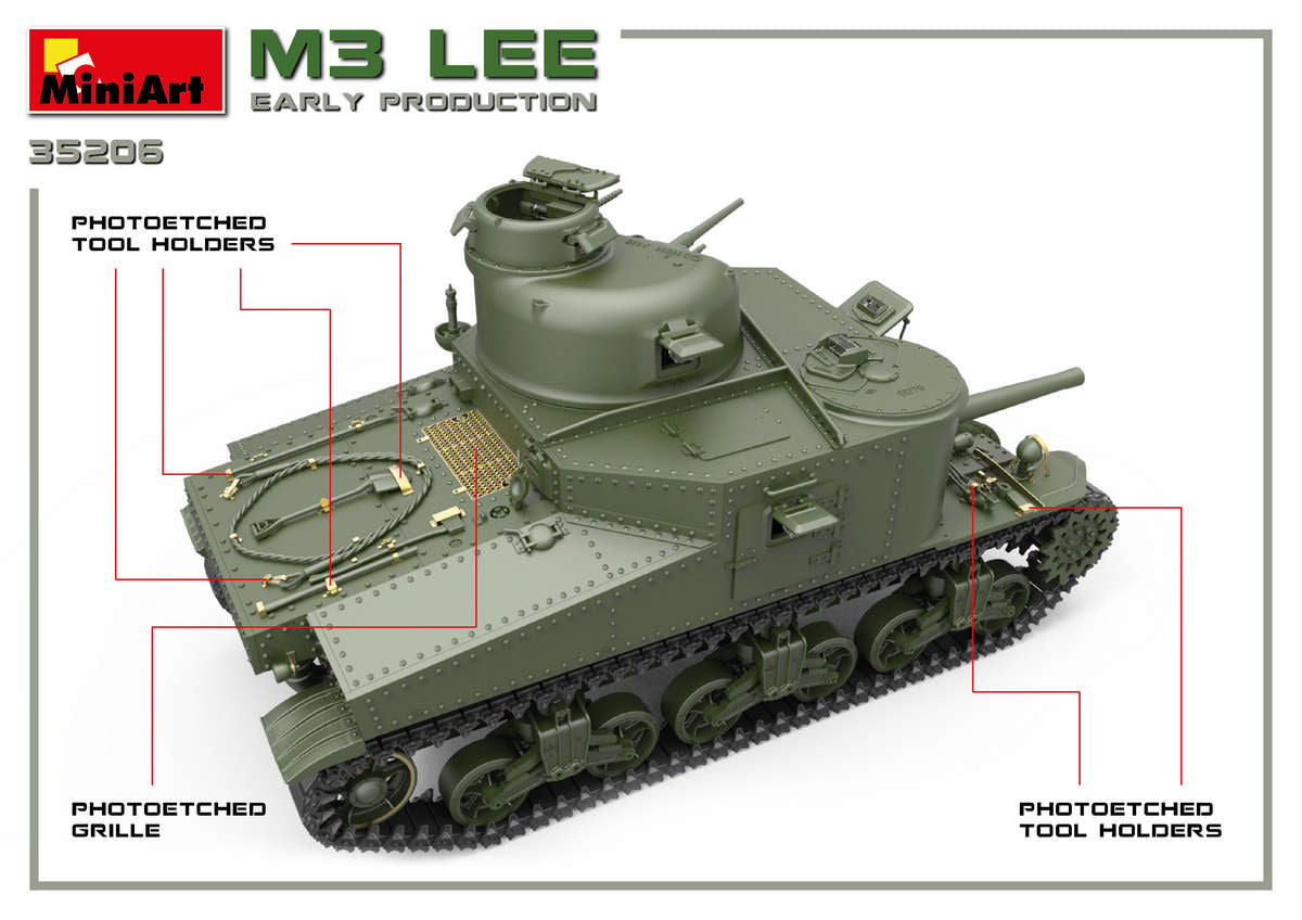 Miniart 1/35th scale M3 Lee Early Prod. - Full interior Kit