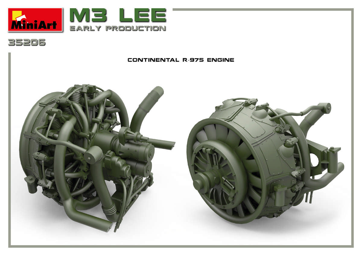 Miniart 1/35th scale M3 Lee Early Prod. - Full interior Kit