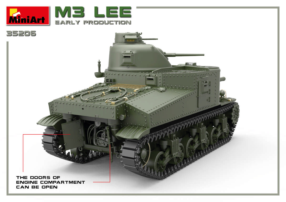 Miniart 1/35th scale M3 Lee Early Prod. - Full interior Kit