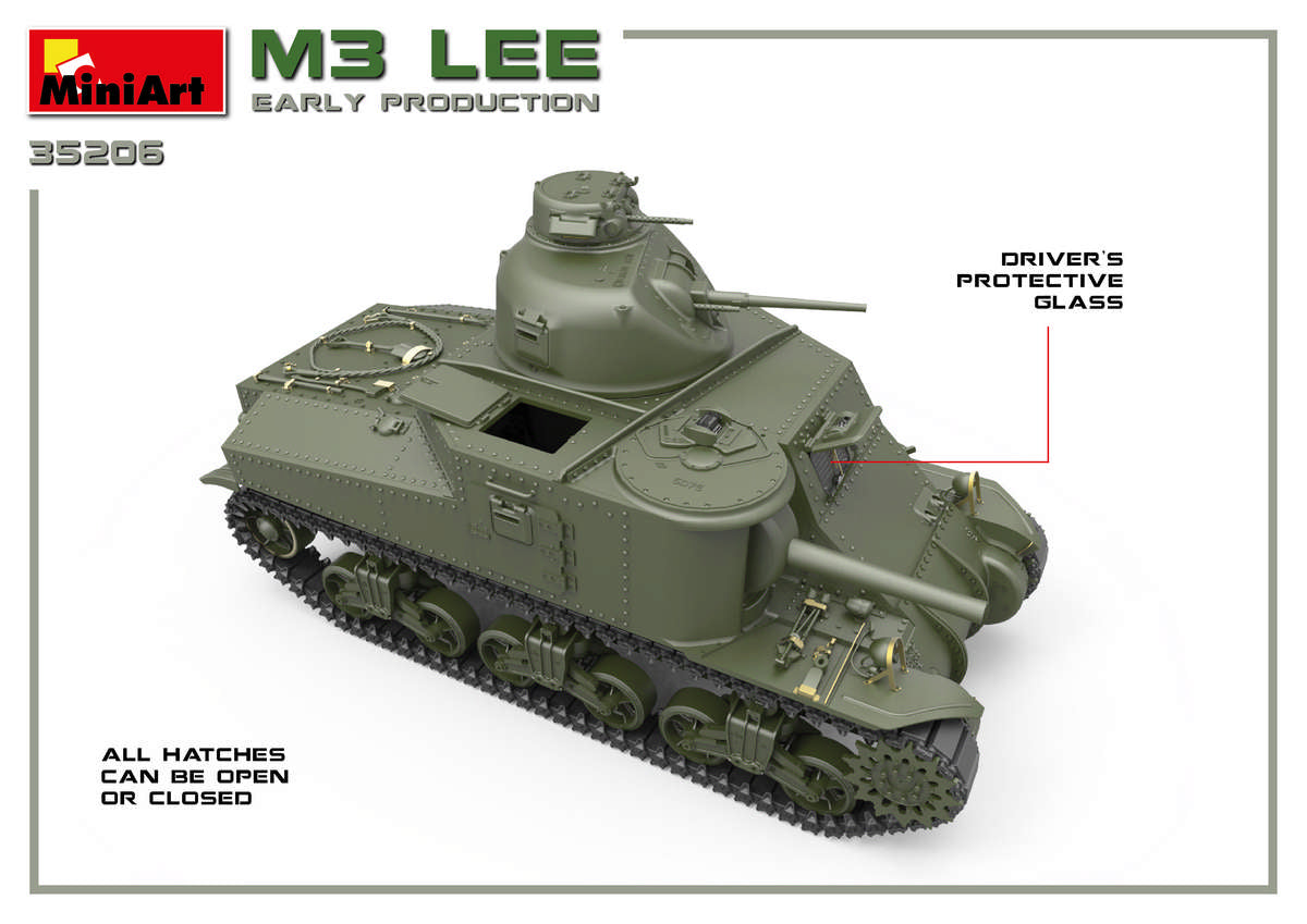 Miniart 1/35th scale M3 Lee Early Prod. - Full interior Kit