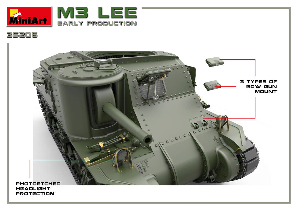 Miniart 1/35th scale M3 Lee Early Prod. - Full interior Kit