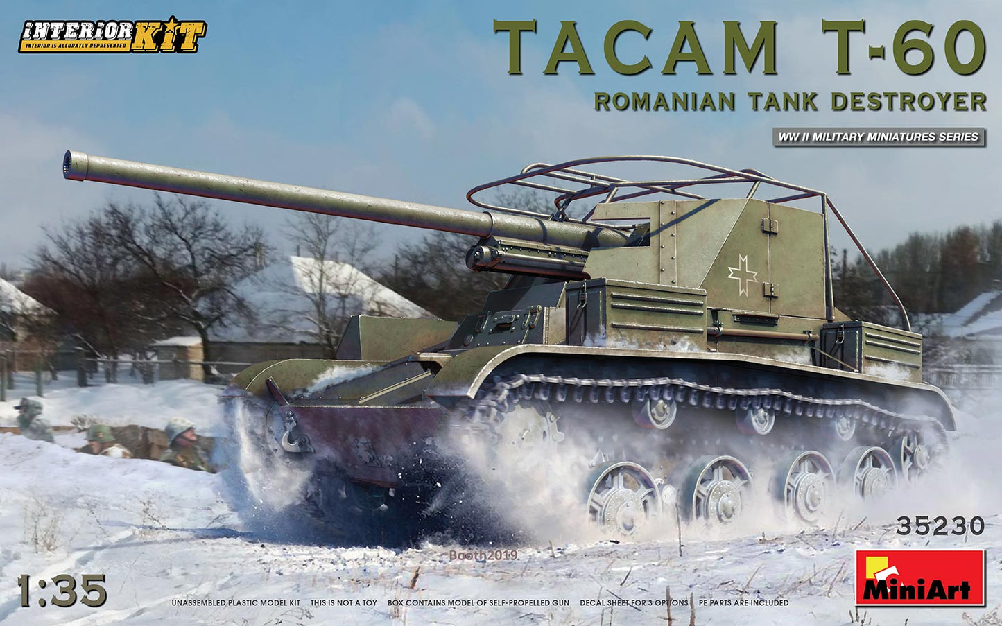 Miniart 1/35th scale TACAM T-60 Romanian Tank Destroyer - Full interior Kit