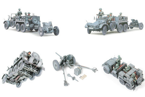 Tamiya 1/35th scale 6x4 Truck Kruppp Protze Towing truck with 3.7cm Pak (Kfz. 69)