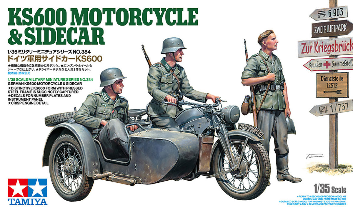 Tamiya 1/35th scale - German KS600 & Sidecar