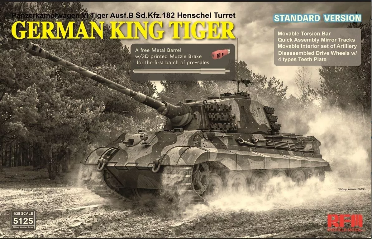 Ryefield Model 1/35th scale German King Tiger with Henschel turret
