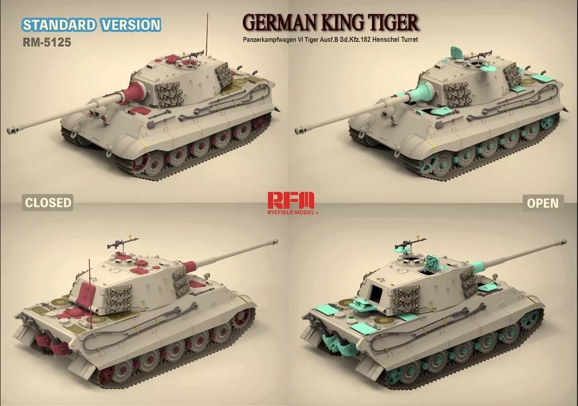 Ryefield Model 1/35th scale German King Tiger with Henschel turret