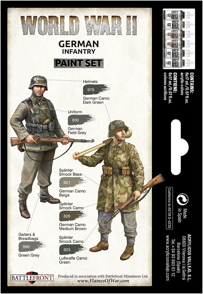 Vallejo WWII German Infantry Paint Set