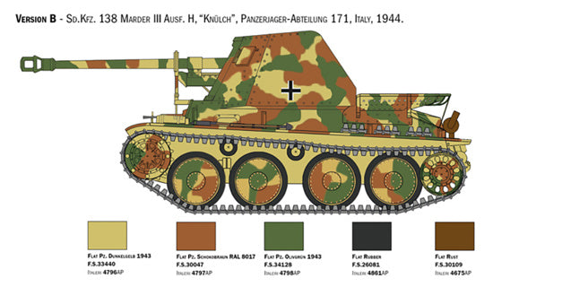 Italeri 1/35th scale Sd.Kfz 138 Ausf.H Marder