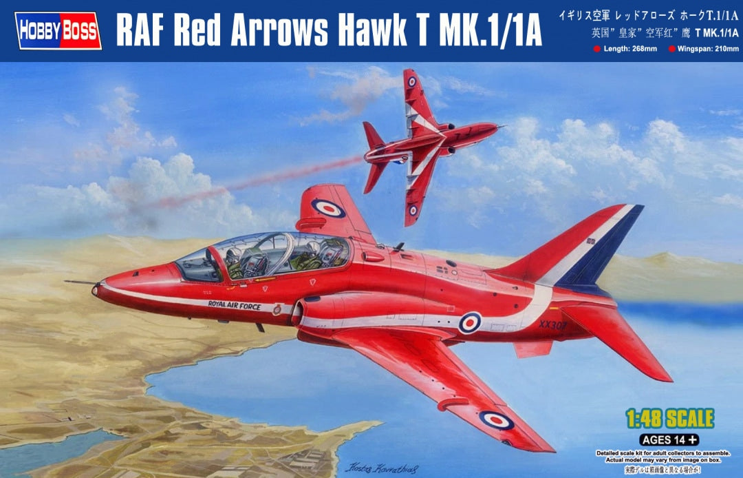 HobbyBoss 1/48th scale RAF Red Arrows Hawk T Mk.1/1A