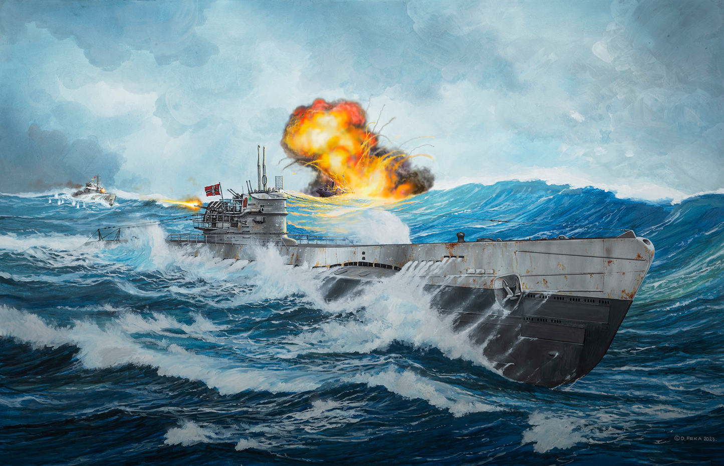 Revell 1/144th scale German U-boat Type IX C/40 (U-190) Submarine
