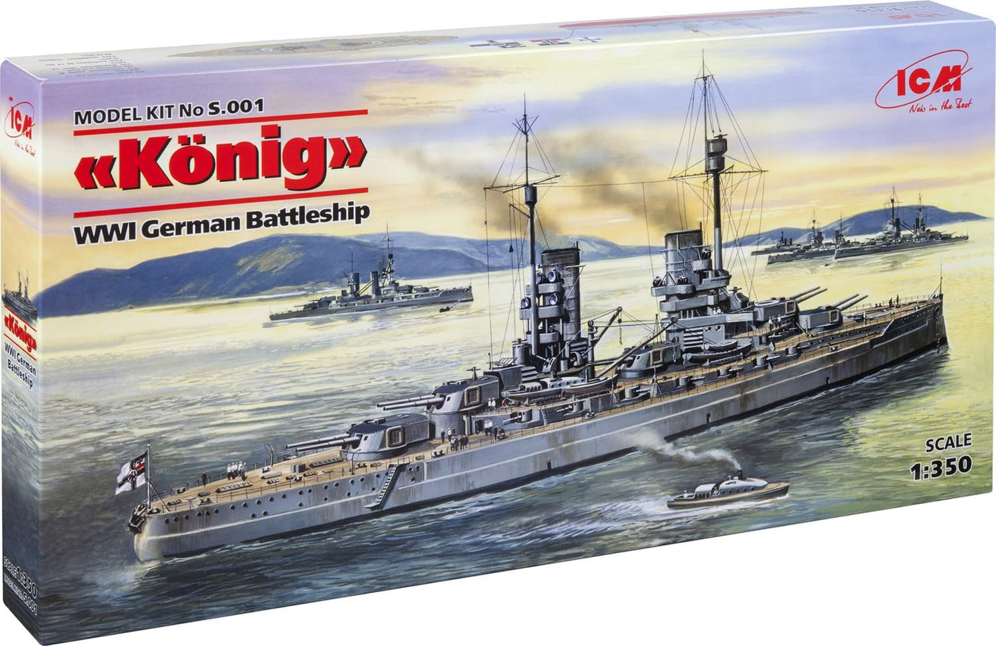 ICM 1/350th Scale Koenig , WWI German Battleship