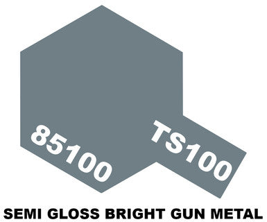 Tamiya TS-100 Semi Gloss Bright Gun Metal