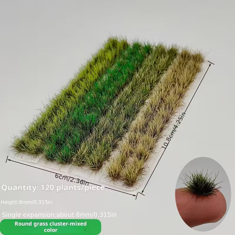 Miniature Grass Tufts, pack of 120, mixed