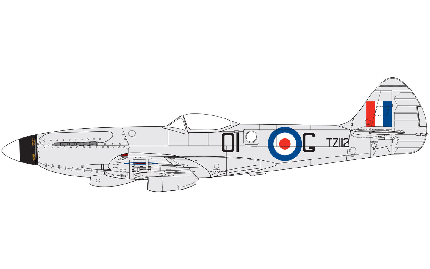 Airfix 1/48th scale Supermarine Spitfire FR Mk.XIV