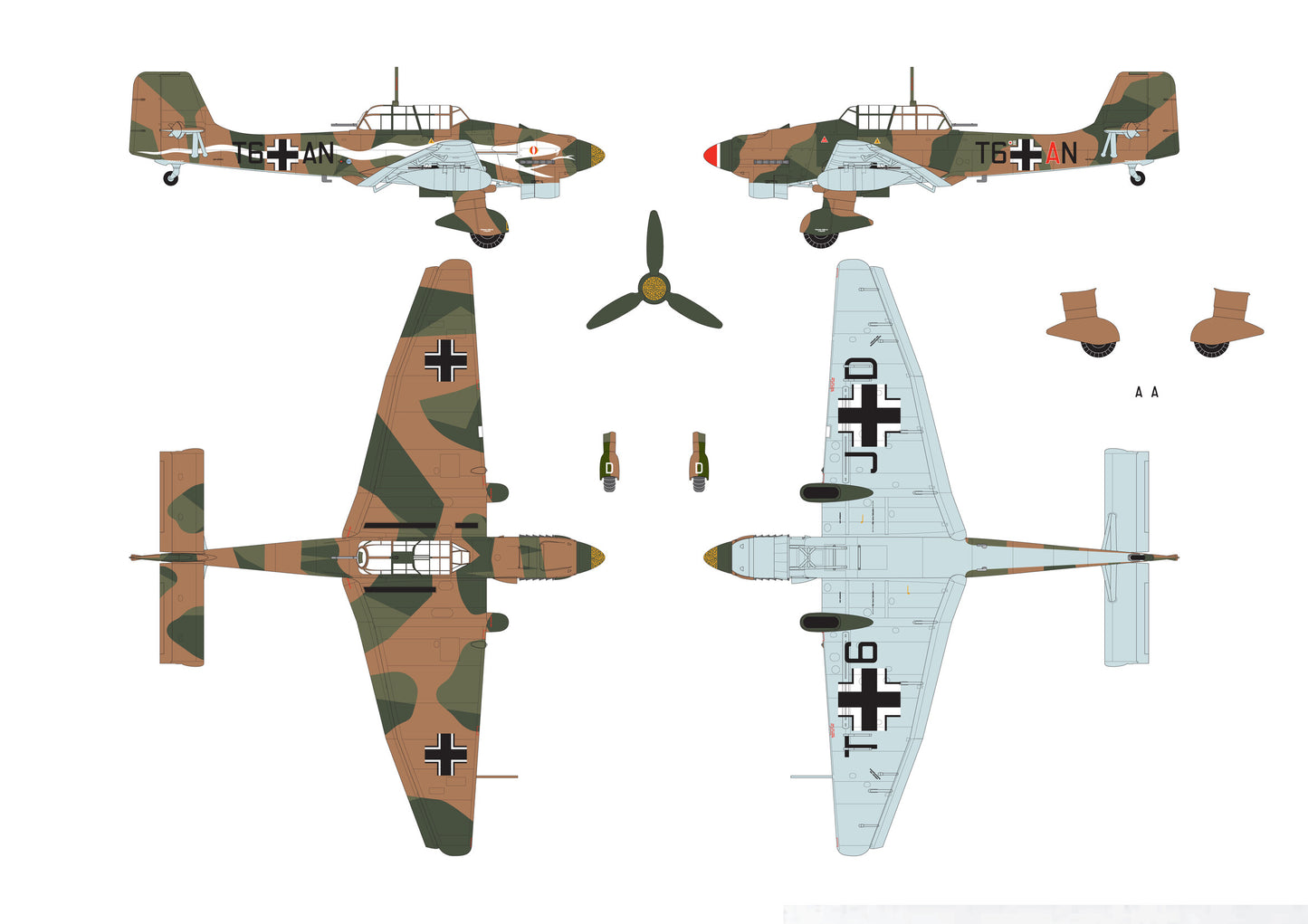 Airfix 1/48th scale Junkers JU87B-2/R-2
