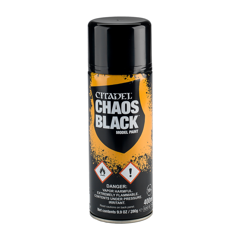 Games Workshop Citadel Paint: Chaos Black Spray