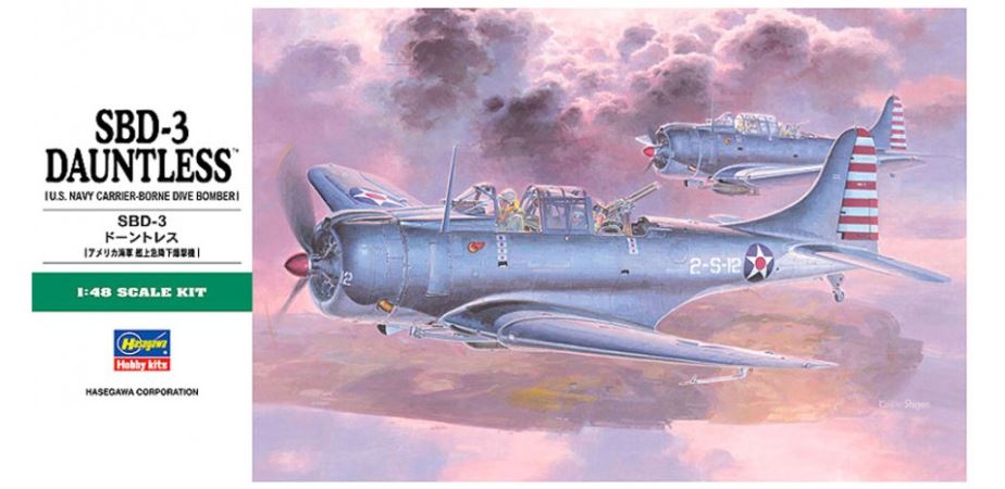 Hasegawa 1/48th scale US Navy Douglas Sbd-3 Dauntless Dive Bomber