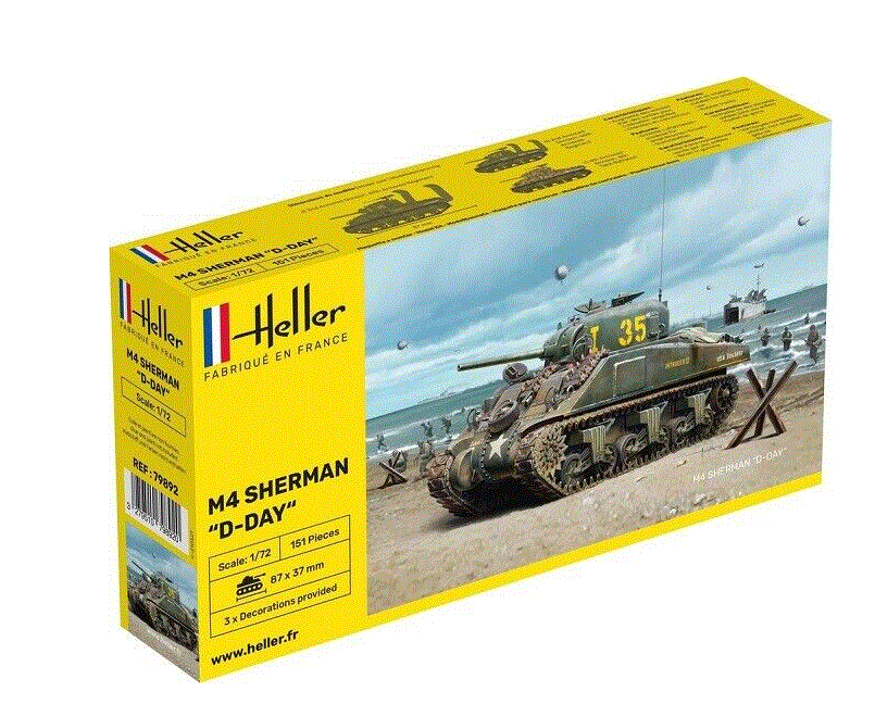 Heller 1/72nd scale M4 Sherman "D-Day"