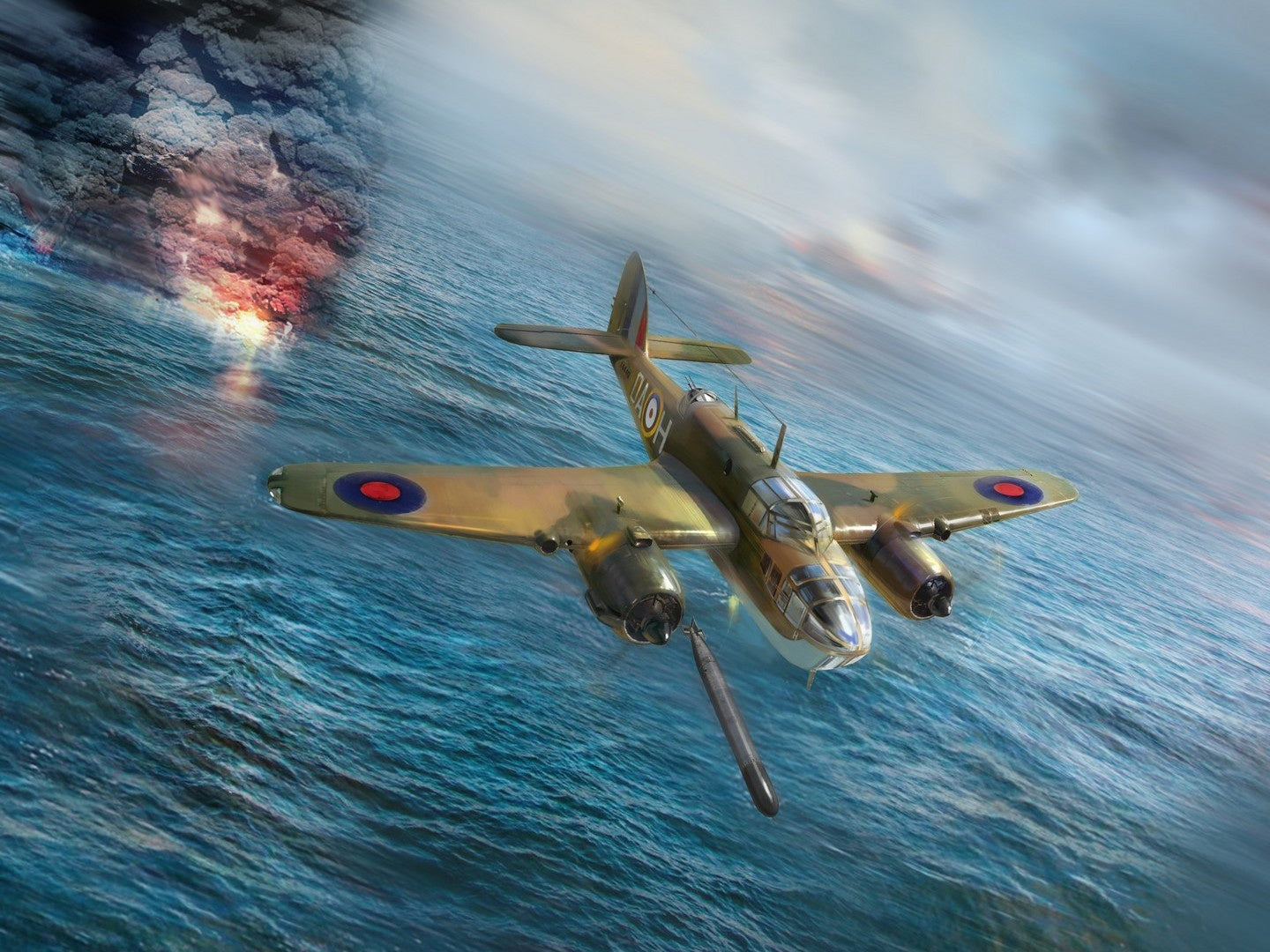 ICM 1/48th scale Bristol Beaufort Mk.I, WWII British Torpedo-Bomber