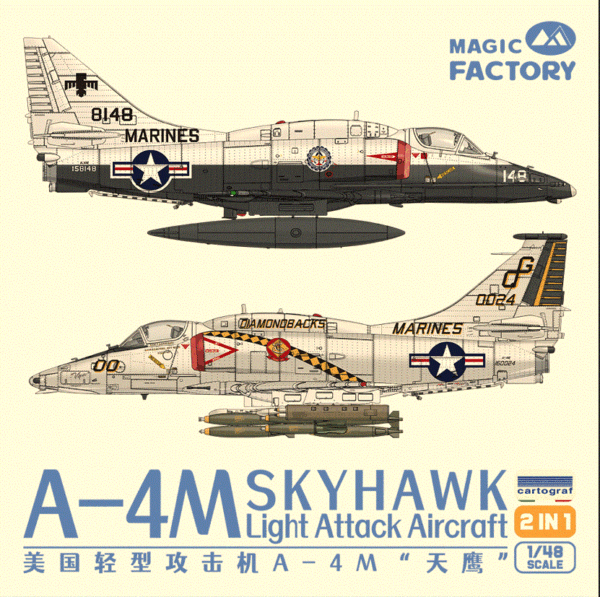 Magic Factory 1/48th scale 2-in-1 US Marines A-4M Skyhawk