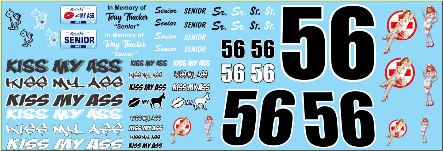 In Memory of Terry Thacker Decal sheet
