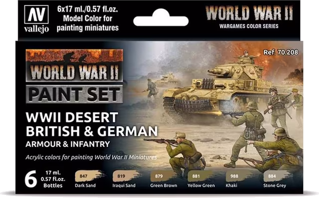 Vallejo WWII Desert British & German Armour & Infantry