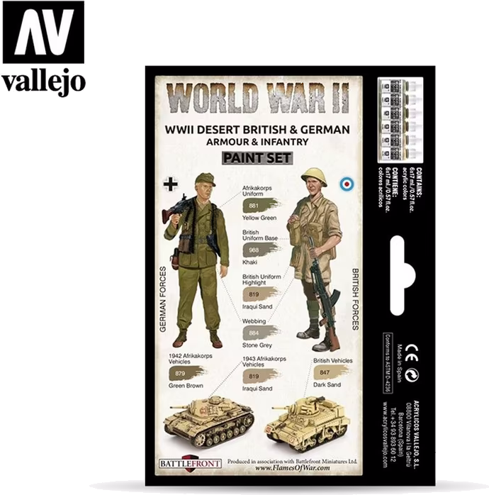 Vallejo WWII Desert British & German Armour & Infantry