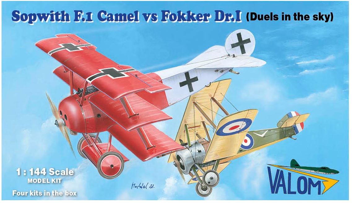 Valom Sopwith F.1Camel vs Fokker Dr.I (4 models in the box)