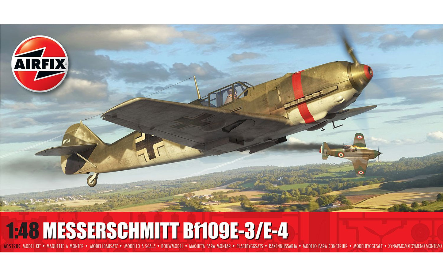 Airfix 2024 Release 1/48th scale Messerschmitt Bf109E-3/E-4