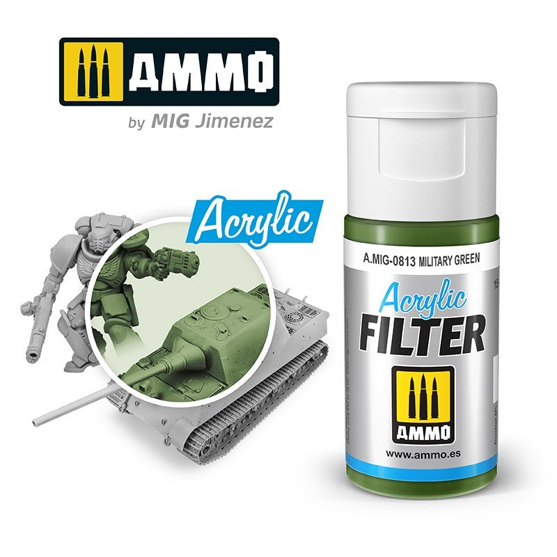 MiG Ammo Acrylic Filter - Military Green