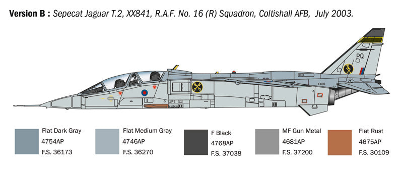 Italeri 1/72nd scale Jaguar T.2 RAF Trainer