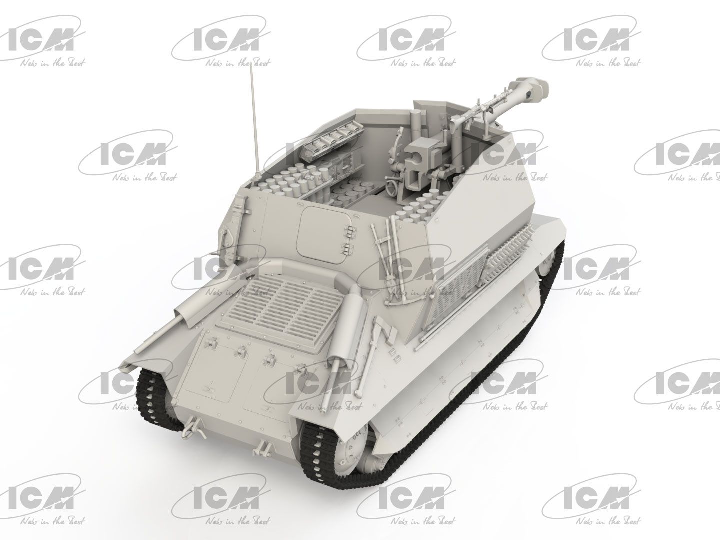 ICM 1/35th scale 10.5cm leFH 16(Sf) auf Geschutzwagen FCM36(f)