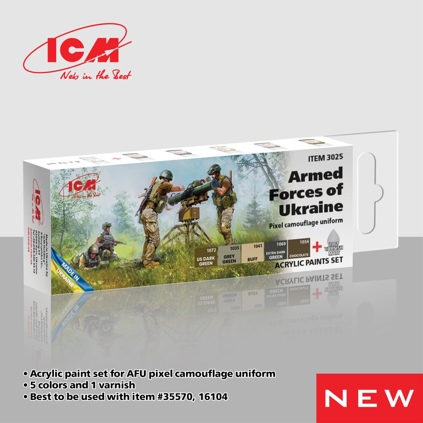 ICM Paint Set - Armed Forces of Ukraine (Pixel Camoflage)
