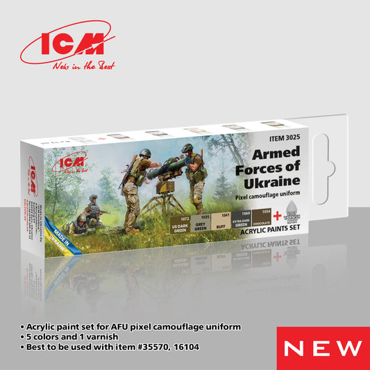 ICM Paint Set - Armed Forces of Ukraine (Pixel Camoflage)
