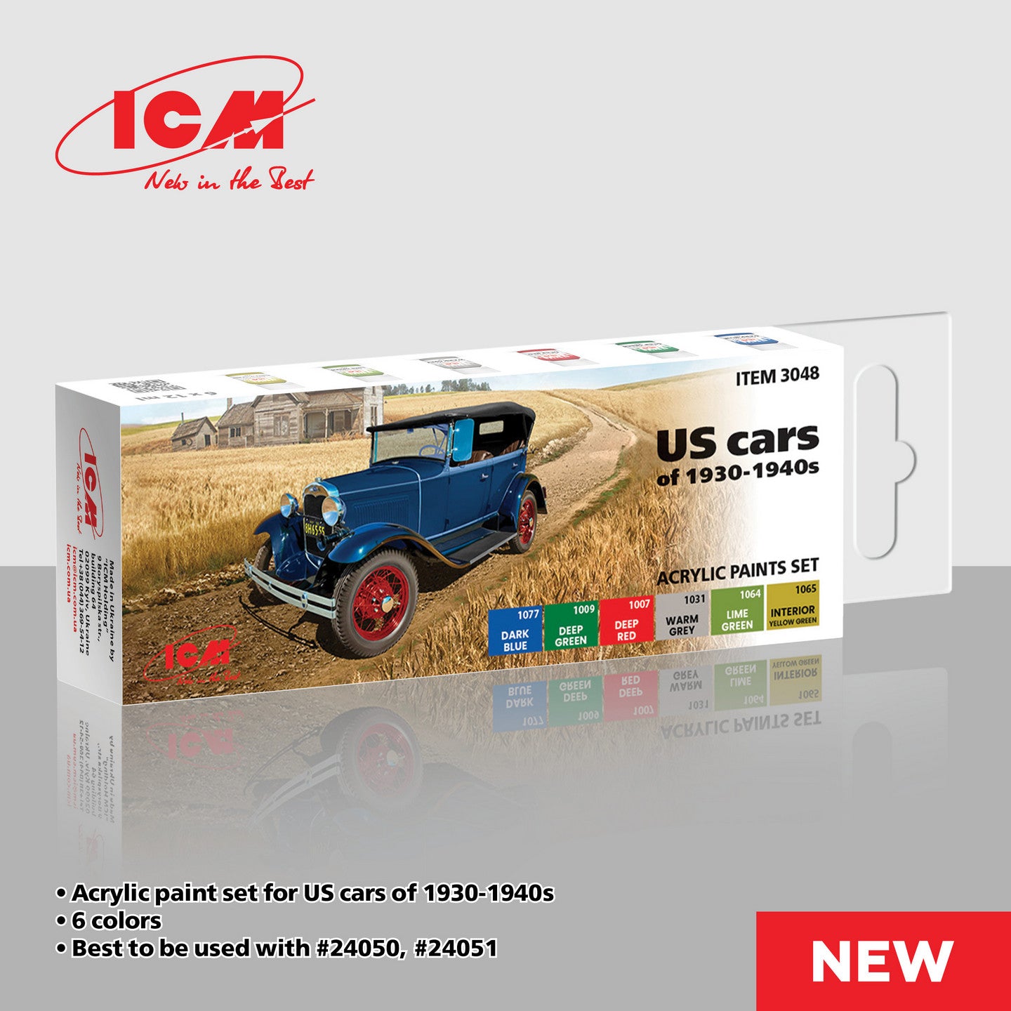 ICM Paint Set - US Cars of 1930-1940s