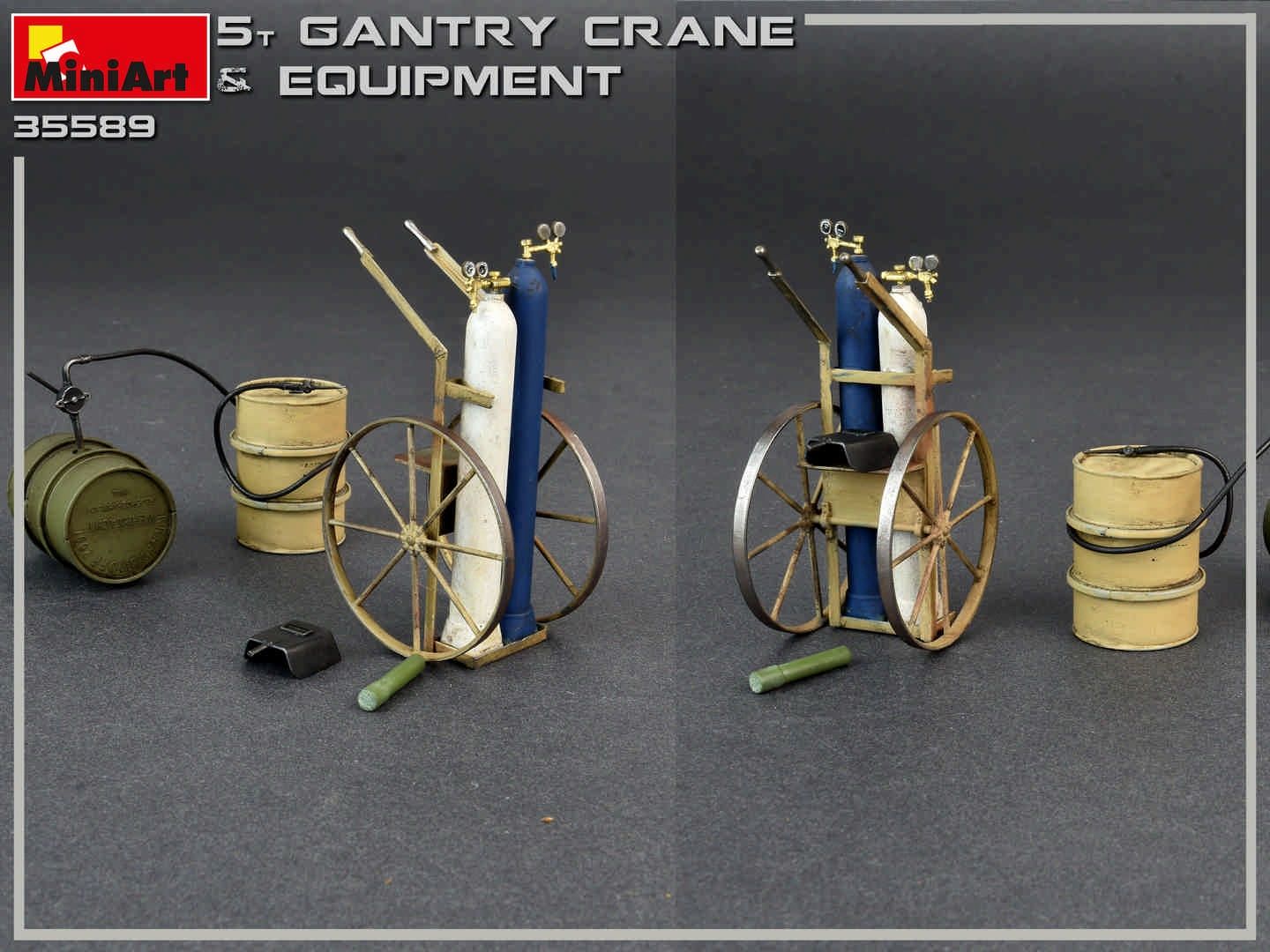 Miniart 1/35th scale 5 Ton gantry Crane & Equipment