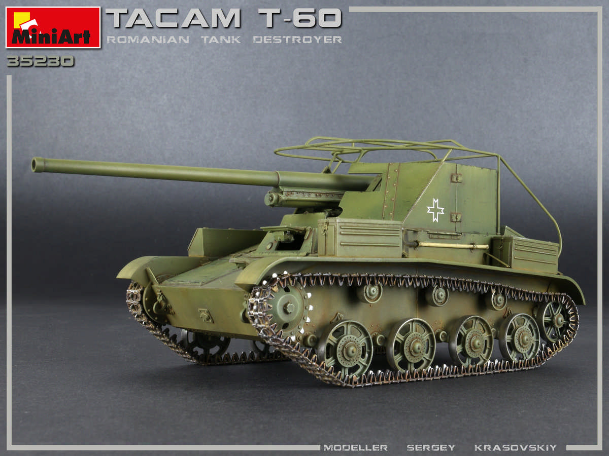 Miniart 1/35th scale TACAM T-60 Romanian Tank Destroyer - Full interior Kit