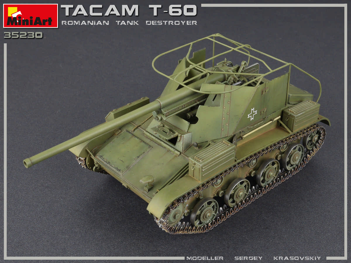 Miniart 1/35th scale TACAM T-60 Romanian Tank Destroyer - Full interior Kit