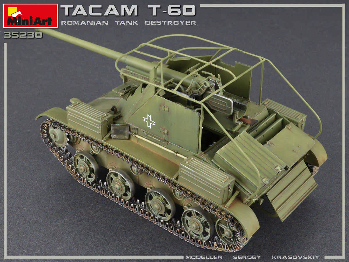 Miniart 1/35th scale TACAM T-60 Romanian Tank Destroyer - Full interior Kit